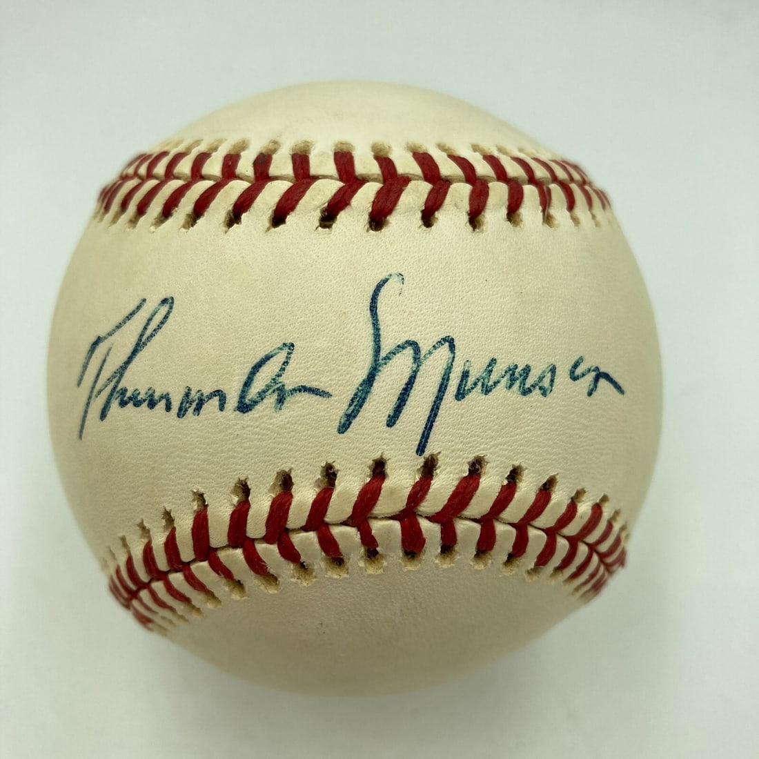 Thurman Munson Signed 1970s American League Baseball PSA DNA COA: Thurman Munson Signed 1970s American League Baseball PSA DNA COA This exceptional collectible features a single signed official 1970's American League baseball by Thurman Munson, a legendary player of