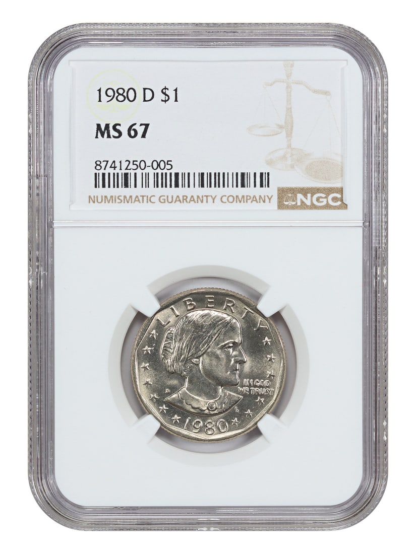 NGC MS67 1980-D Susan B. Anthony Dollar Uncirculated (1 of 4)