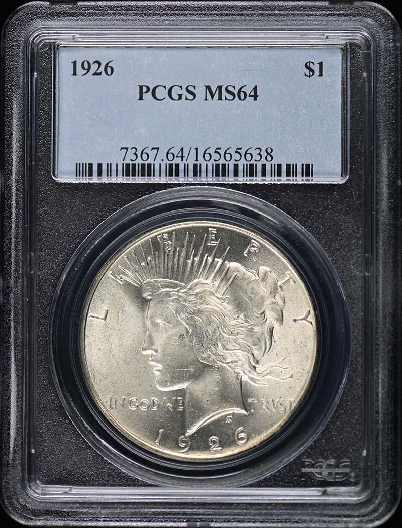 1926 Peace Dollar PCGS MS64 Uncirculated Philadelphia Coin (1 of 2)