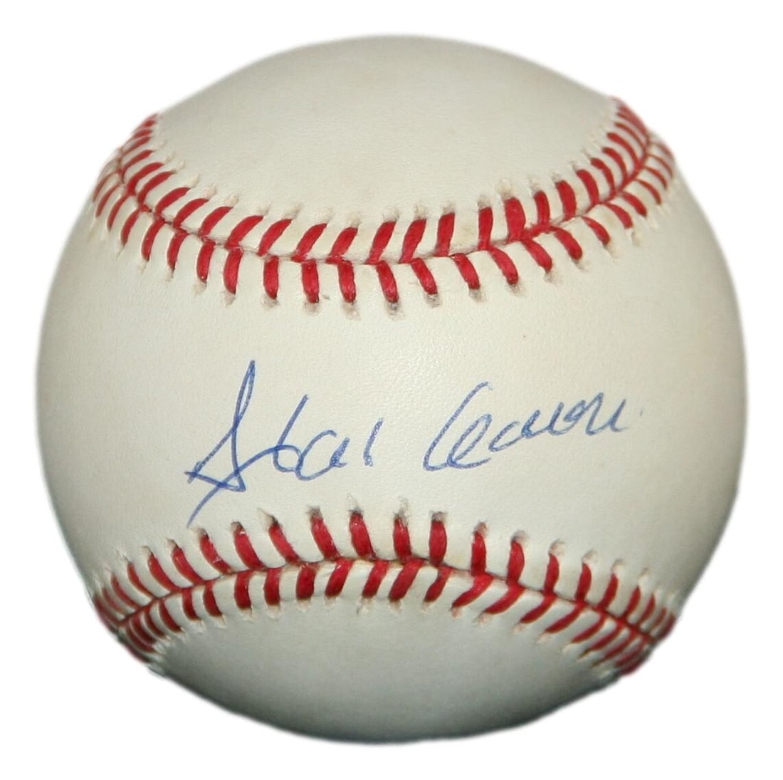 Hank Aaron Signed Atlanta Braves ONL Baseball PSA/DNA Cert 93153: Hank Aaron Signed Atlanta Braves ONL Baseball PSA/DNA Cert 93153 This is an original ONL baseball signed by the legendary Hank Aaron, a celebrated player of the Atlanta Braves. The ball has been authe
