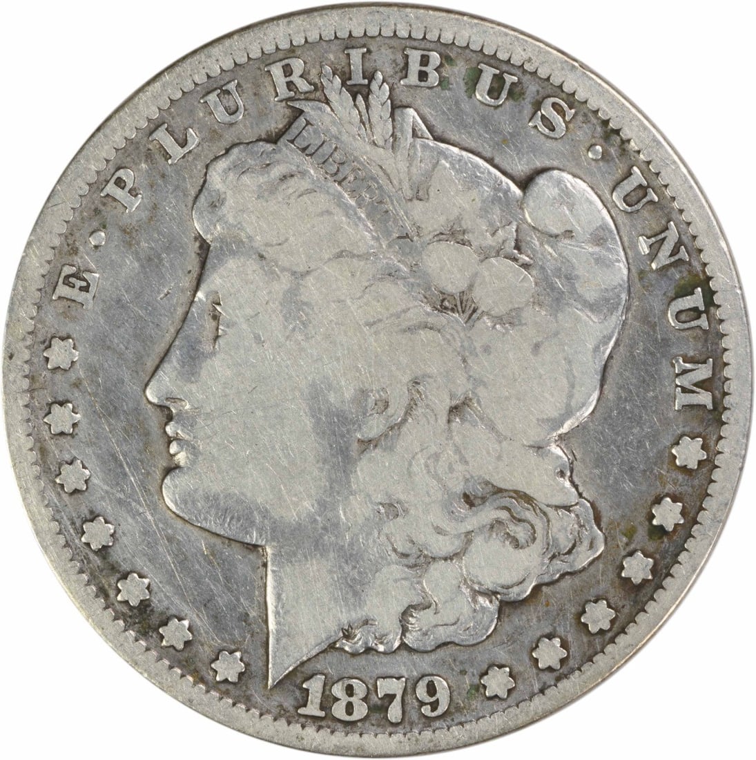 Carson City Mint 1879 Morgan Dollar 90 Percent Silver VG Uncertified: Carson City Mint 1879 Morgan Dollar 90 Percent Silver VG Uncertified This 1879-CC Morgan Silver Dollar is a pre-owned, circulated coin from the United States Mint in Carson City. Designed by George T.