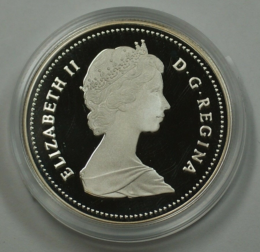 1987 Canada Proof Silver Dollar .500 Coin With Original Case and COA (1 of 4)