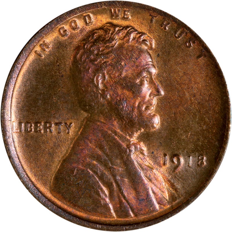 1918 Philadelphia Copper Lincoln Cent Circulated US Penny (1 of 2)