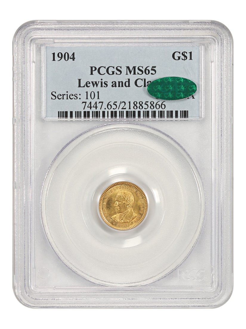 Lewis and Clark 1904 Gold Dollar PCGS CAC MS65 Commemorative Coin (1 of 4)