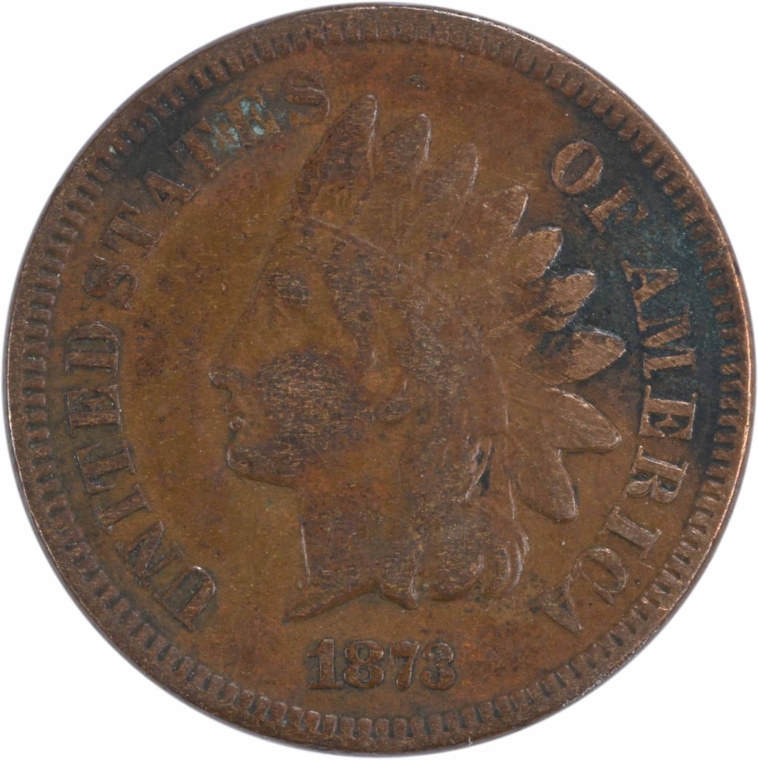 1873 Indian Head Cent F Grade Uncertified Philadelphia Mint (1 of 2)