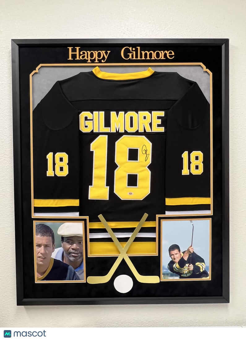 Framed Happy Gilmore Hockey Jersey Autographed by Adam Sandler PSA Authenticated (1 of 5)