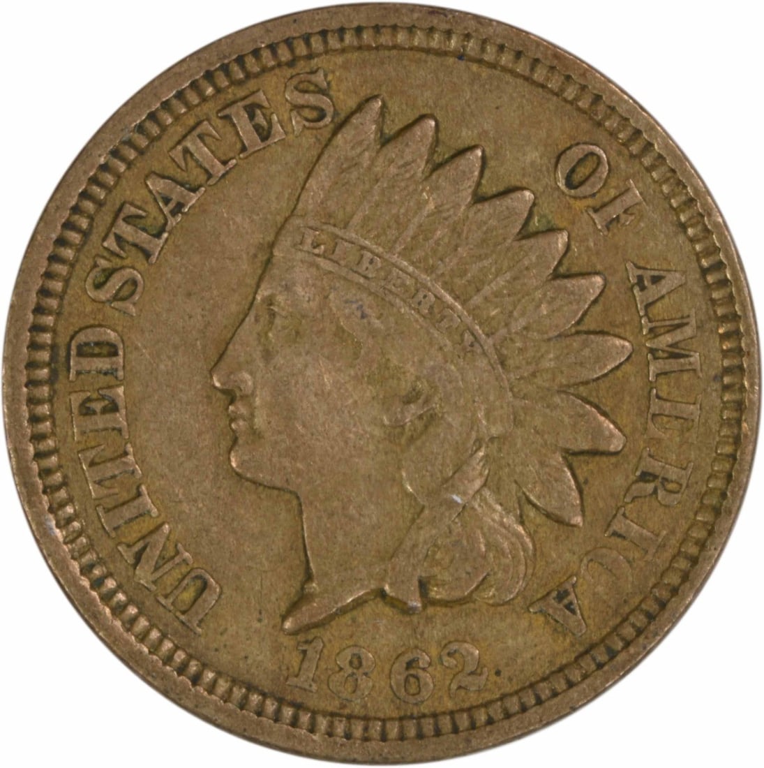 1862 Indian Head Cent Extra Fine Copper Nickel Uncertified US Coin (1 of 2)