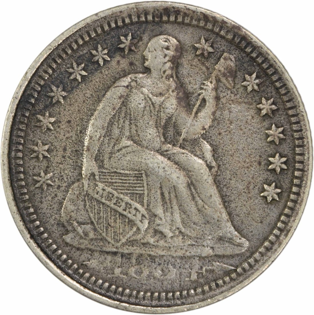 1854 Liberty Seated Half Dime Uncertified 90% Silver EF: 1854 Liberty Seated Half Dime Uncertified 90% Silver EF This 1854 Liberty Seated Silver Half Dime features exquisite design by Christian Gobrecht. Struck at the Philadelphia Mint, it showcases a beaut