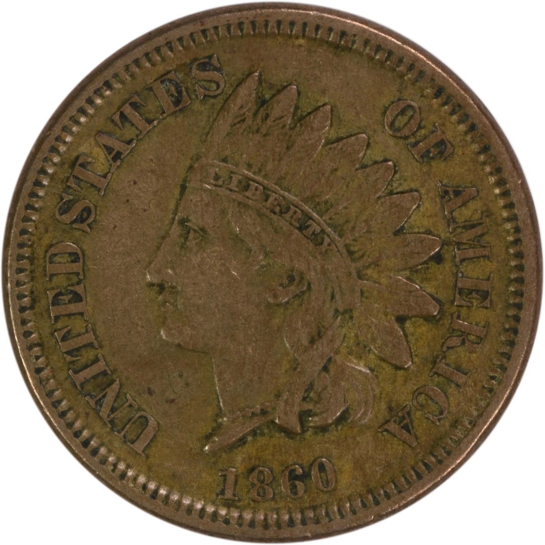 1860 Indian Head Small Cent EF Grade Uncertified US Coin (1 of 2)