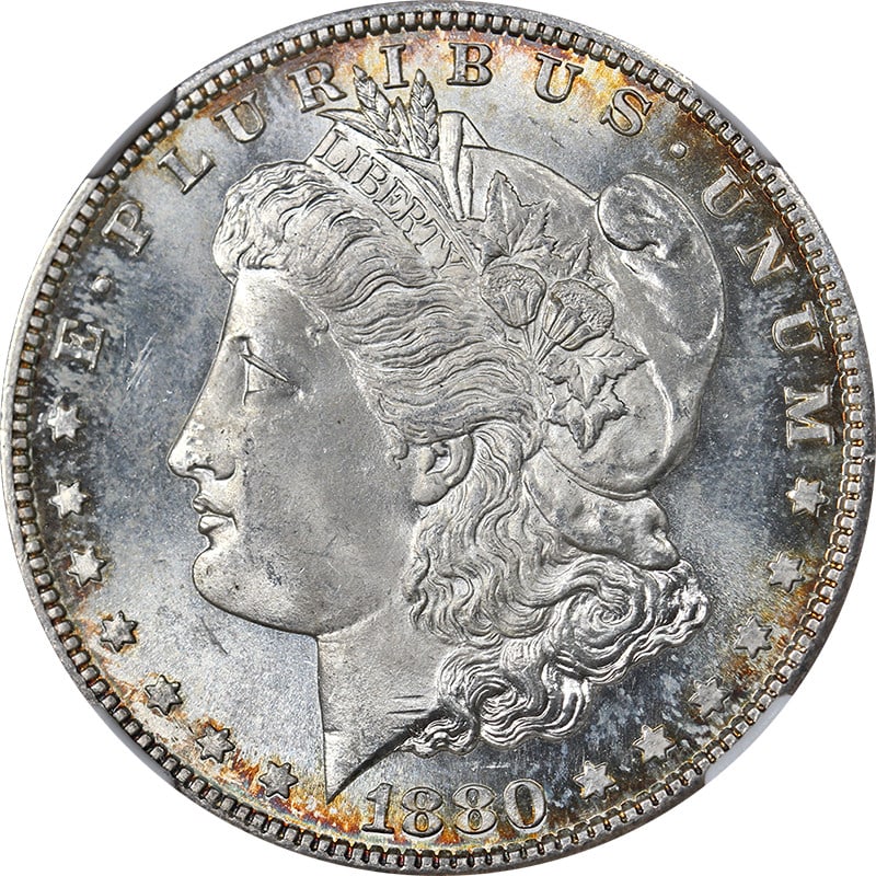 NGC MS66 San Francisco Morgan Silver Dollar 1880-S Uncirculated: NGC MS66 San Francisco Morgan Silver Dollar 1880-S Uncirculated This stunning 1880-S Morgan Silver Dollar is certified by NGC with a grade of MS66, showcasing exceptional eye appeal and a strong strik
