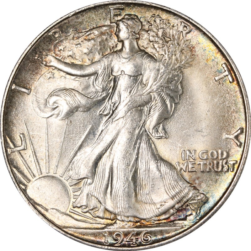 1946 San Francisco Silver Walking Liberty Half Dollar Coin (1 of 2)