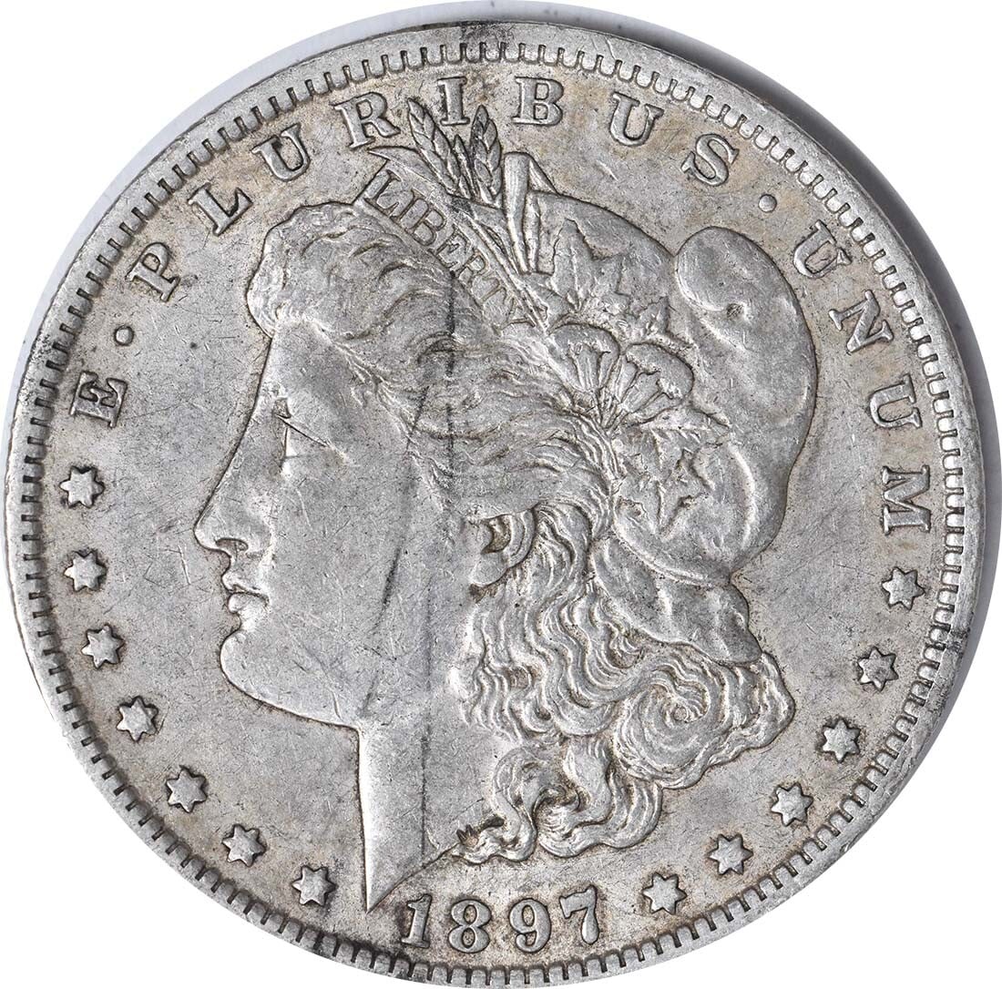 1897-O Morgan Silver Dollar Uncertified 90% Silver Coin: 1897-O Morgan Silver Dollar Uncertified 90% Silver Coin This 1897-O Morgan Silver Dollar is a remarkable piece of numismatic history. Crafted in New Orleans, this coin features a composition of 90% si