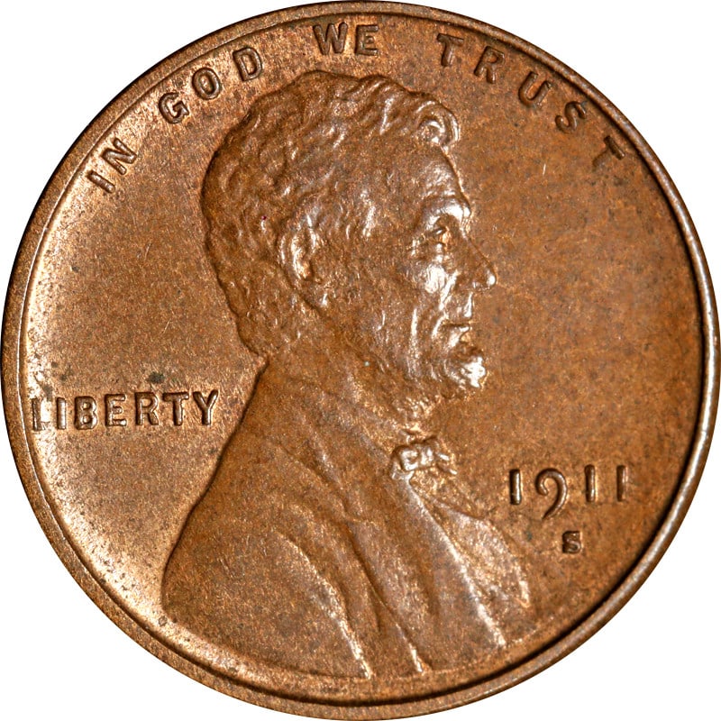 1911 San Francisco Mint Lincoln Wheat Penny Copper US Coin: 1911 San Francisco Mint Lincoln Wheat Penny Copper US Coin This is a 1911-S Lincoln Cent from the United States, featuring a copper composition. The coin was minted in San Francisco and is in circulat