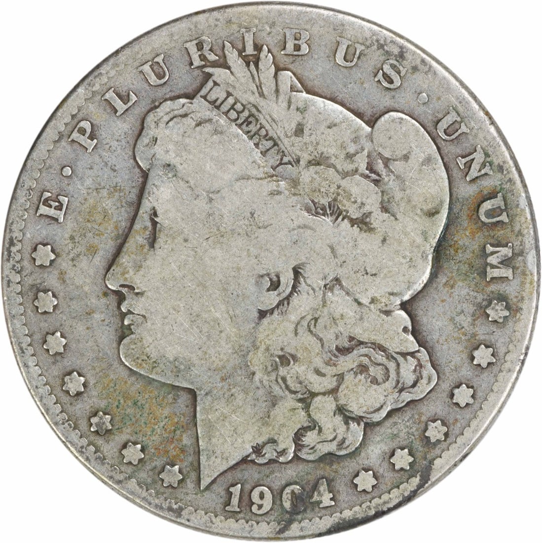 1904-S Morgan Silver Dollar VG San Francisco 90% Silver Coin: 1904-S Morgan Silver Dollar VG San Francisco 90% Silver Coin This 1904-S Morgan Silver Dollar is an excellent collectible piece, featuring a vintage grade of VG (Very Good). Crafted in 90% silver and 