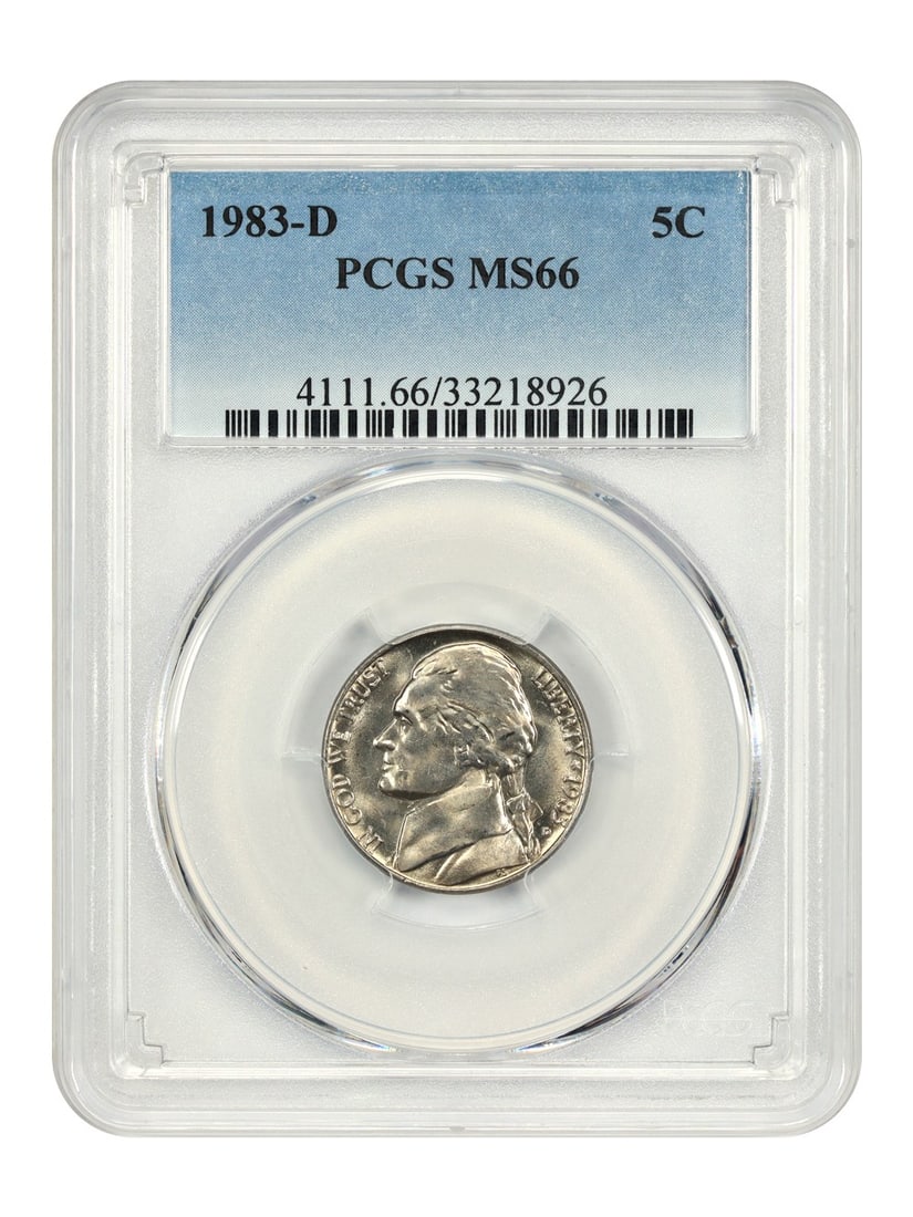 PCGS MS66 1983-D Jefferson Nickel Five Cent Uncirculated Coin (1 of 4)