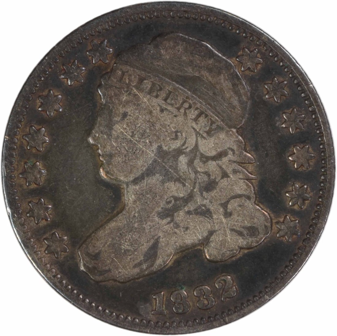 1832 Capped Bust Dime Philadelphia Fine Grade Uncertified US Coin (1 of 2)