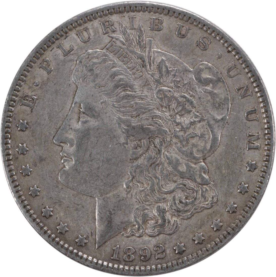1892 Philadelphia Morgan Dollar 90 Percent Silver Circulated XF Uncertified Coin (1 of 2)