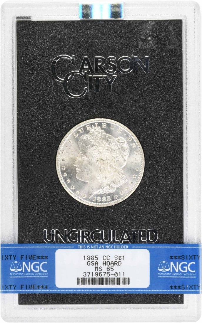 NGC MS65 1885 Carson City Morgan Dollar in GSA Holder (1 of 4)
