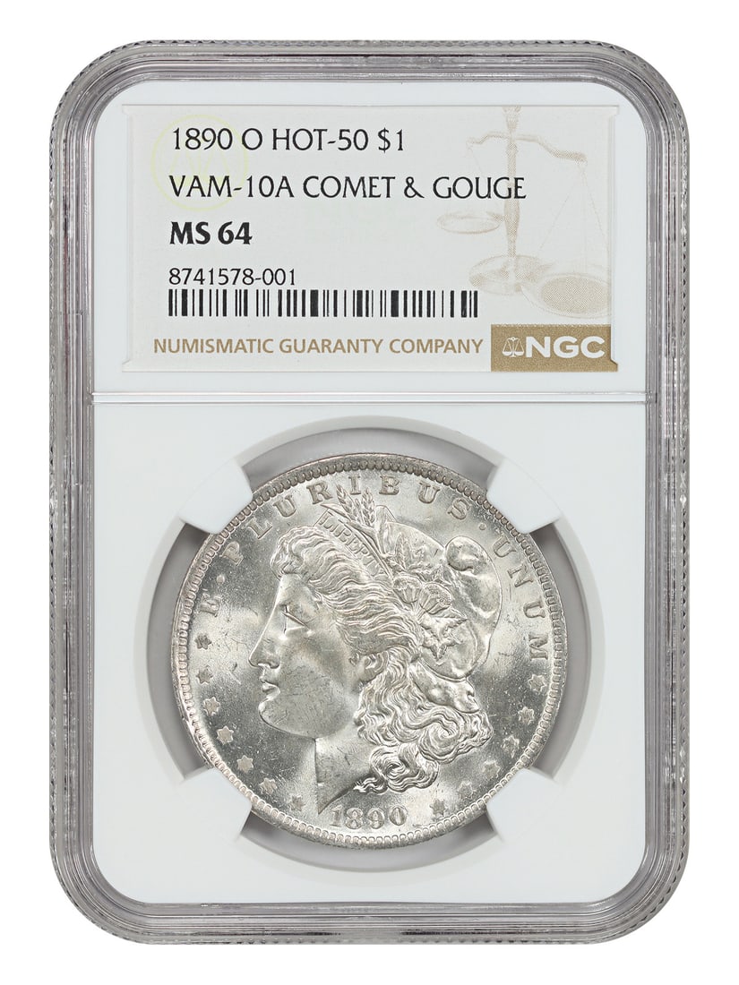 NGC MS64 1890-O Morgan Dollar VAM-10A Hot 50 Comet and Gouge (1 of 4)