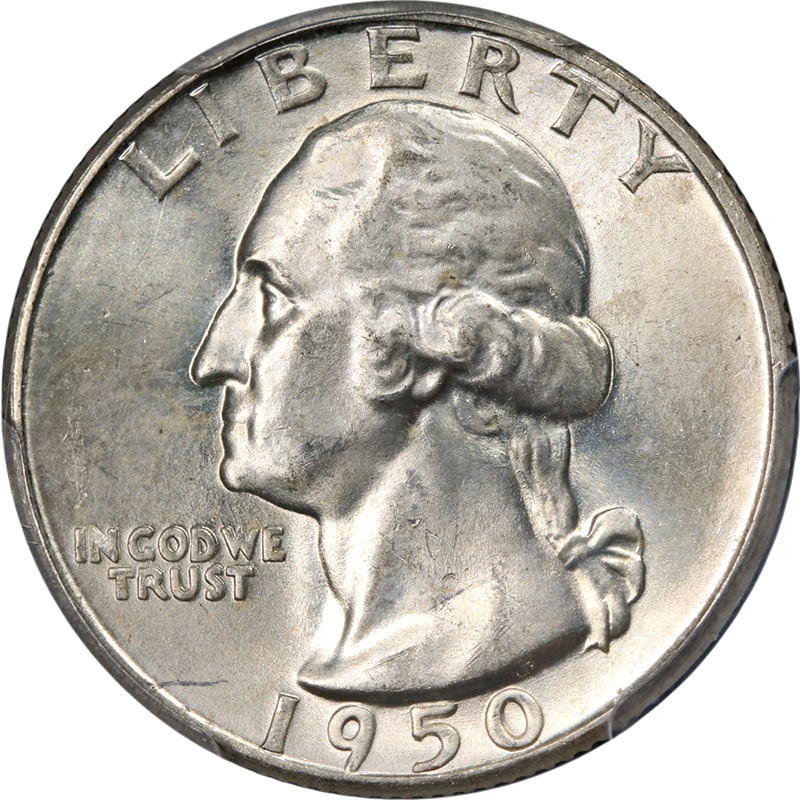 PCGS MS65 1950 D Over S Washington Quarter Silver Key Date Coin: PCGS MS65 1950 D Over S Washington Quarter Silver Key Date Coin This stunning 1950-D/S Washington Quarter showcases exceptional eye appeal, featuring brilliant white surfaces with fantastic luster and