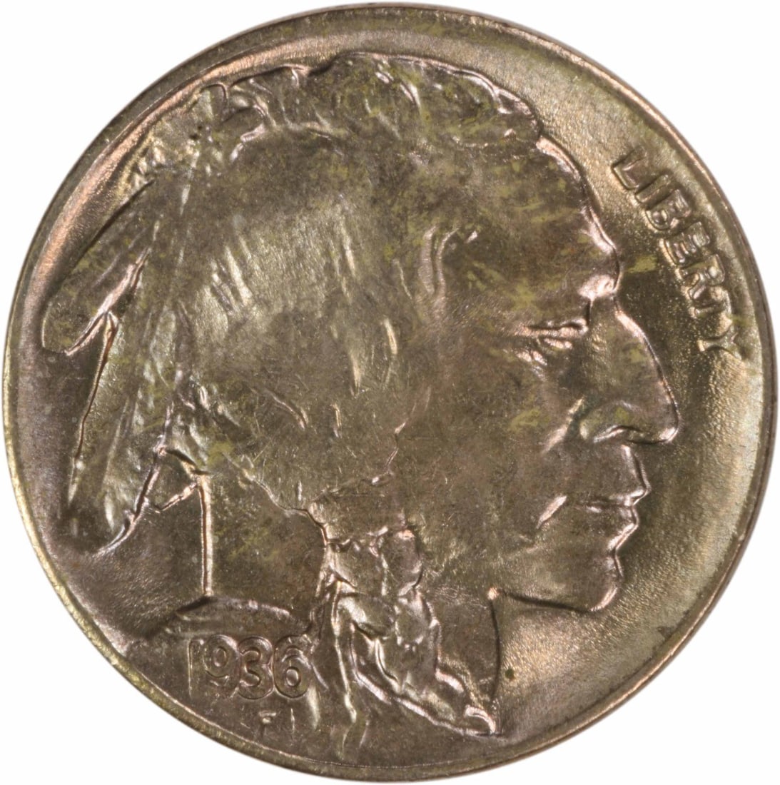 1936 Denver Mint Buffalo Nickel Choice Brilliant Uncirculated Uncertified (1 of 2)