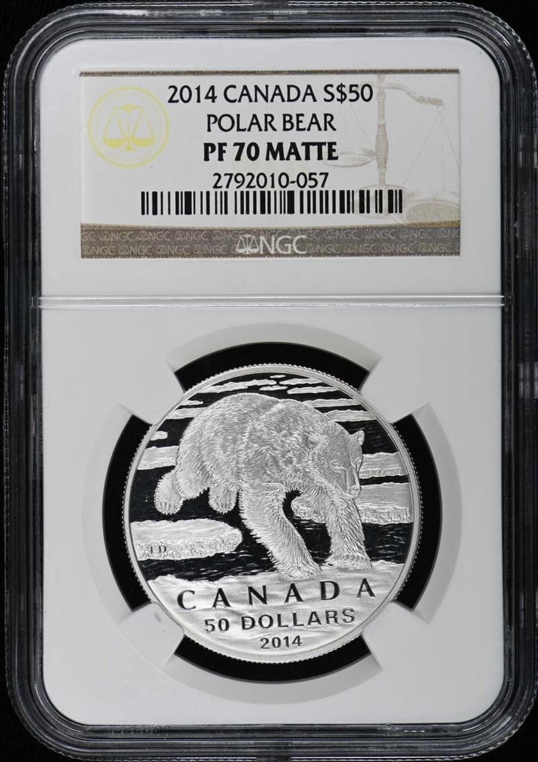 2014 Canada Polar Bear S$50 Coin NGC PR70 Mint State (1 of 2)