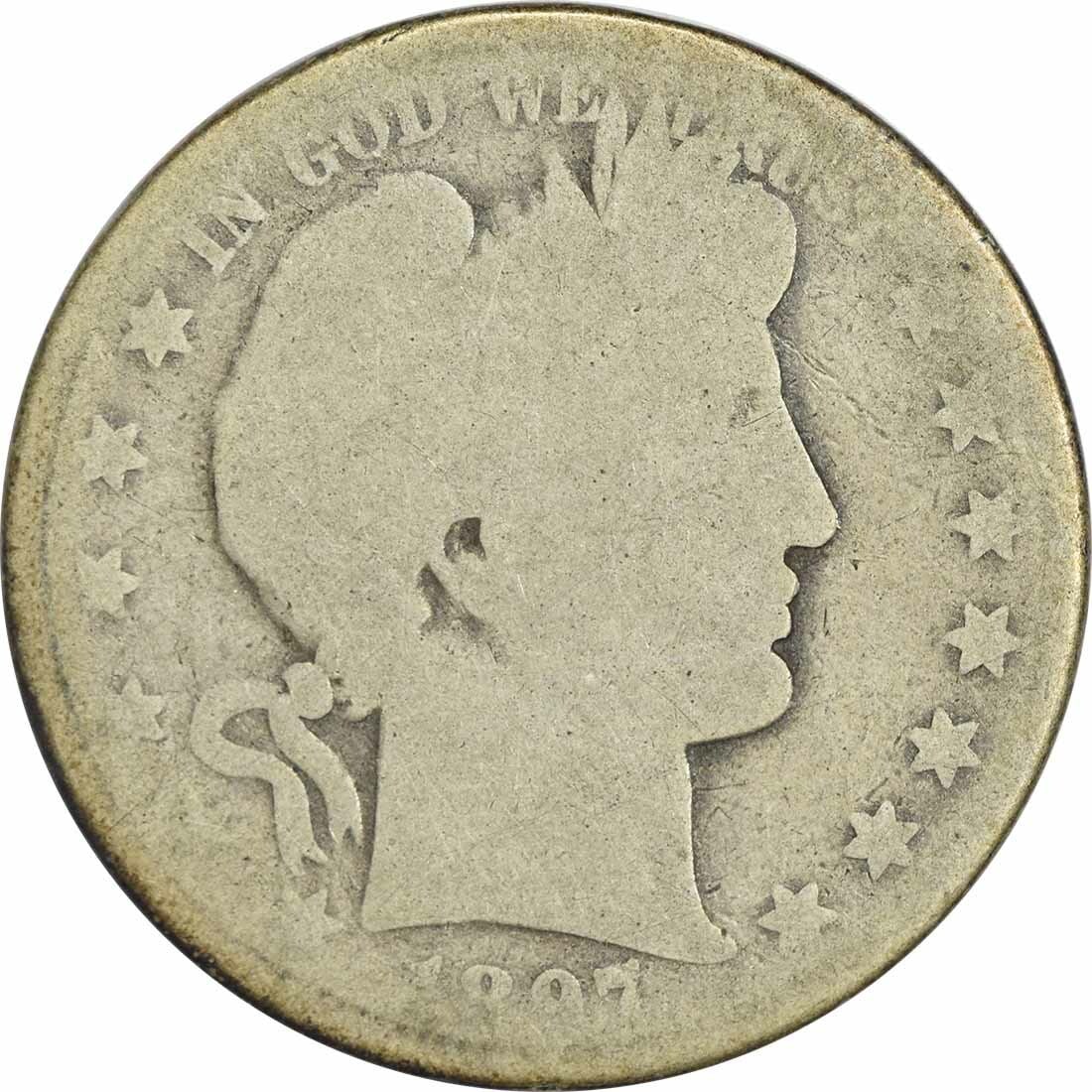 1897-O Barber Half Dollar 50C Coin 90% Silver Uncertified (1 of 2)
