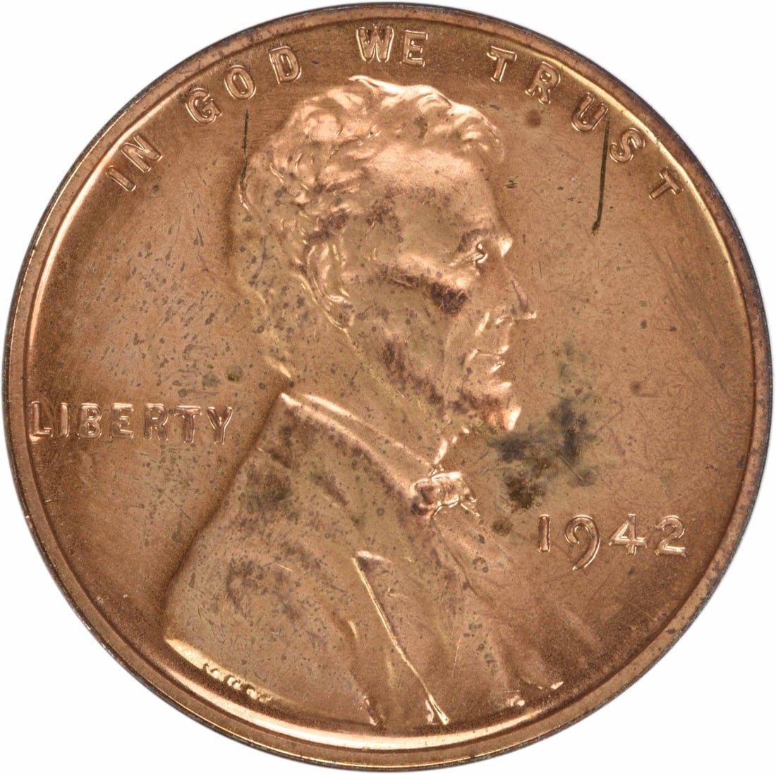 1942 Lincoln Wheat Cent Choice Proof Uncertified Copper (1 of 2)