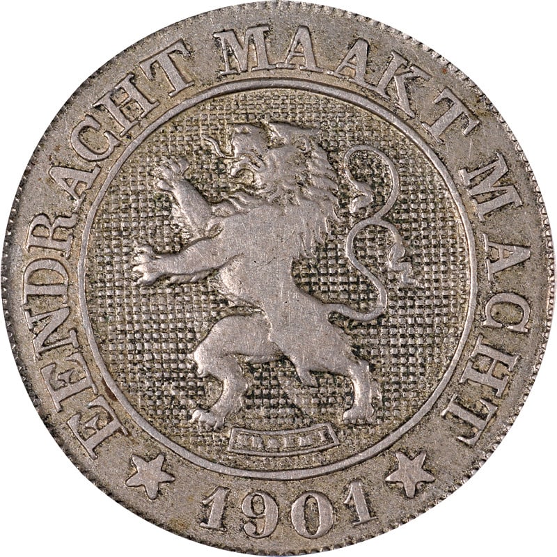Belgium 1901 Ten Centimes Coin Certified ICG EF40 KM#43 (1 of 4)