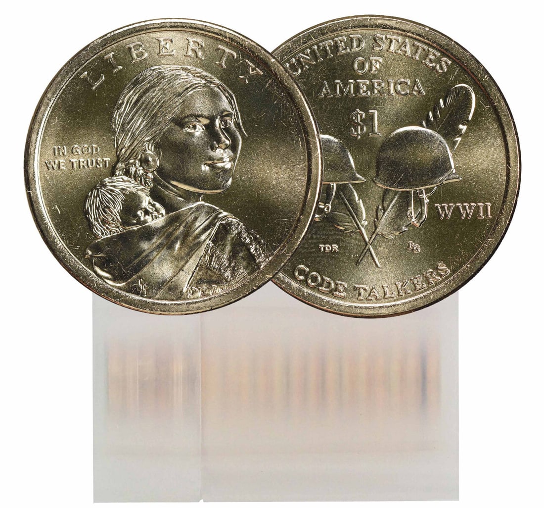 2016-D Uncirculated Sacagawea Dollar 25-Coin Roll Brass: 2016-D Uncirculated Sacagawea Dollar 25-Coin Roll Brass This 2016-D BU Sacagawea Dollar 25-Coin Roll features uncirculated coins, perfect for collectors or as a unique gift. Each coin celebrates the l