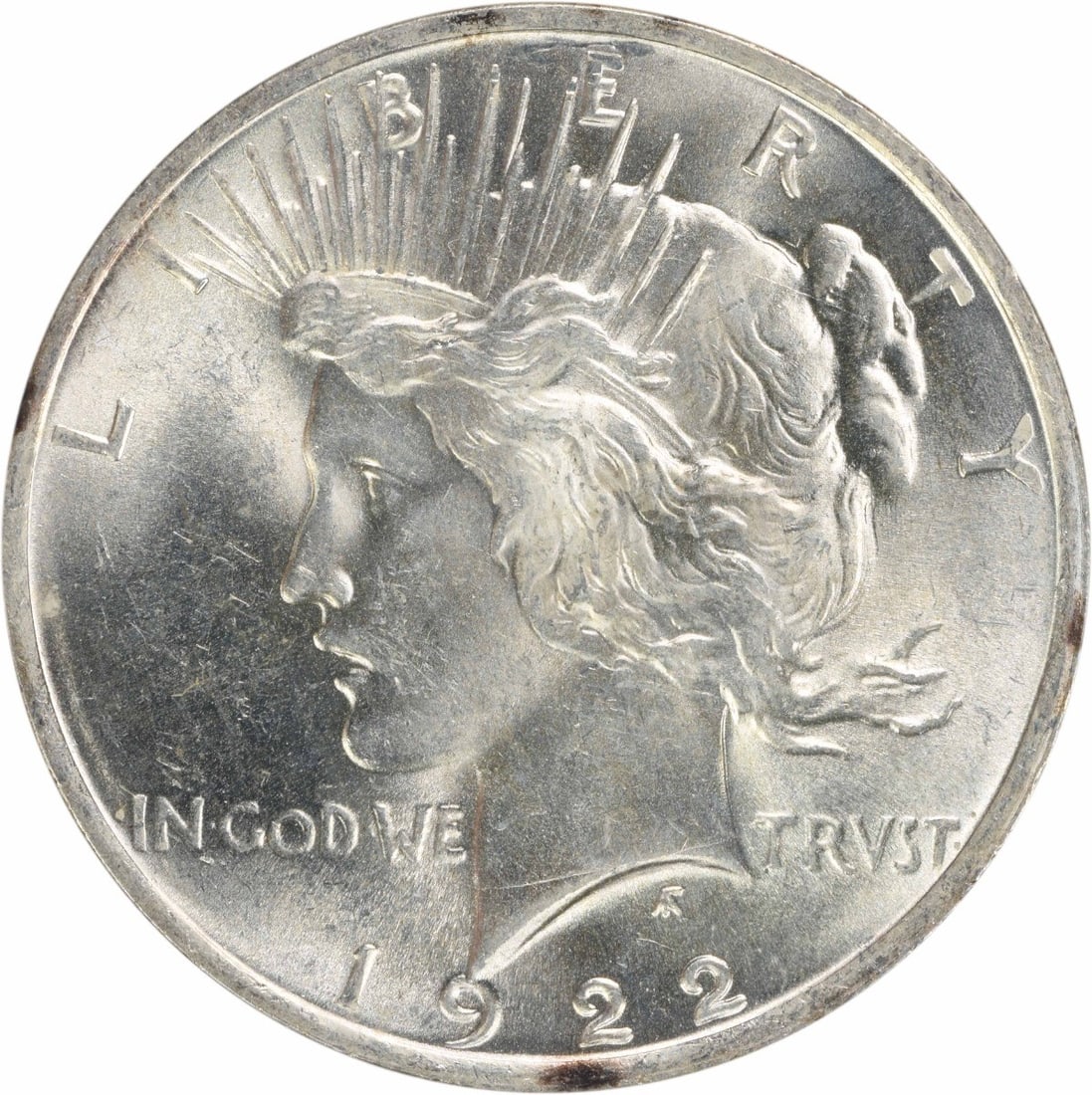 1922 Peace Silver Dollar Choice BU Uncertified Coin: 1922 Peace Silver Dollar Choice BU Uncertified Coin This 1922 Peace Silver Dollar is a stunning representation of American coinage, graded as Choice BU (Brilliant Uncirculated). With no mint mark, thi
