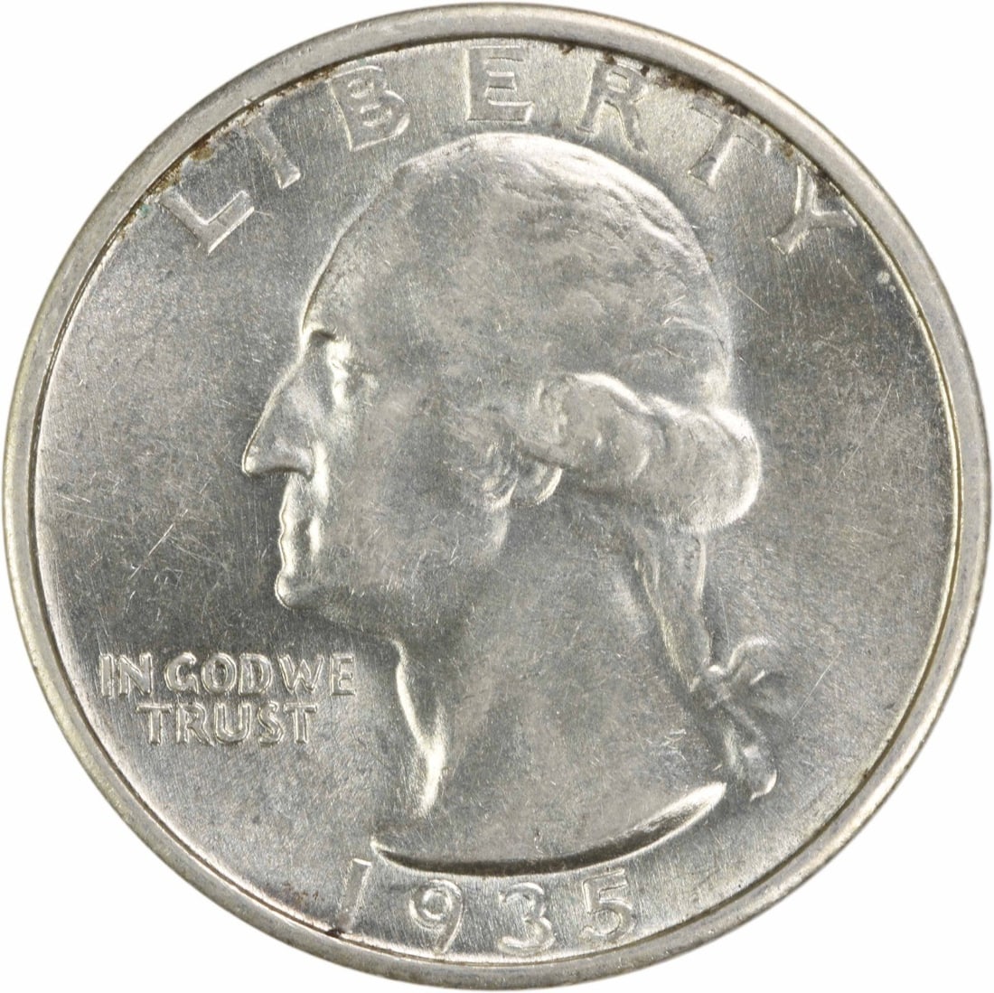 1935-S Washington Silver Quarter AU 90% Silver Uncertified: 1935-S Washington Silver Quarter AU 90% Silver Uncertified This 1935-S Washington Silver Quarter presents a remarkable piece of American numismatic history. Struck in San Francisco, this coin features