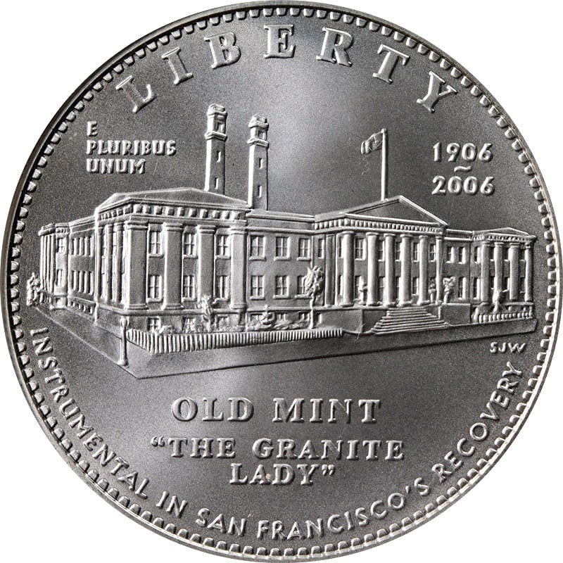 NGC MS70 2006-S Silver San Francisco Dollar Commemorative Coin: NGC MS70 2006-S Silver San Francisco Dollar Commemorative Coin This 2006-S San Francisco Silver $1 Commemorative coin is certified by NGC with a grade of MS70. It features a superb eye appeal, fantast