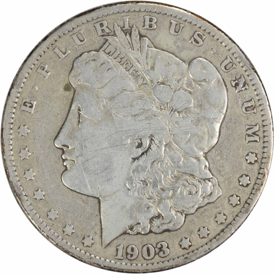 1903-S Morgan Silver Dollar VF Uncertified San Francisco Mint: 1903-S Morgan Silver Dollar VF Uncertified San Francisco Mint This 1903-S Morgan Silver Dollar is a beautiful representation of classic American coinage. It features a grade of VF (Very Fine), indicat