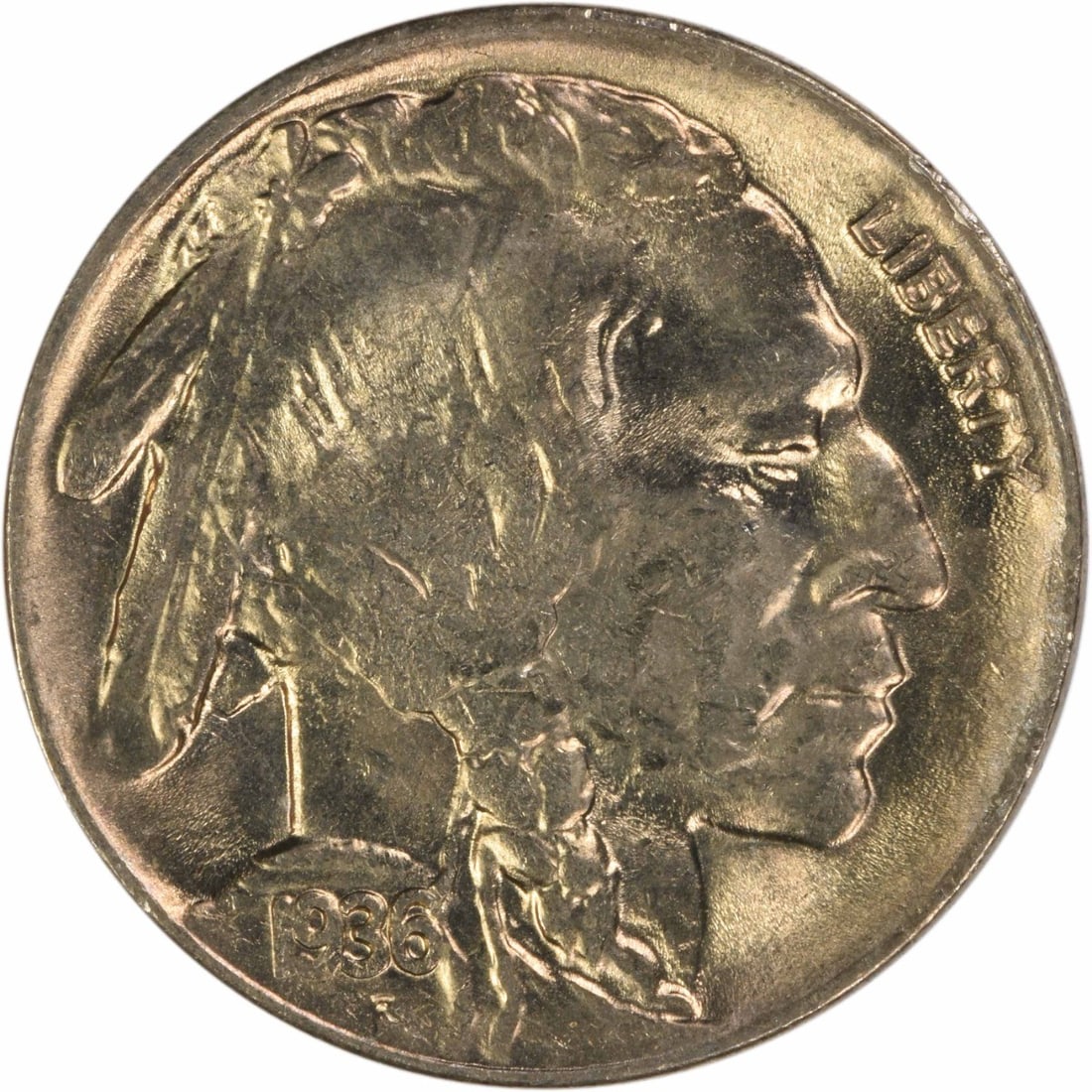 Choice BU Plus 1936 D Buffalo Five Cent Nickel Uncertified: Choice BU Plus 1936 D Buffalo Five Cent Nickel Uncertified This is a 1936-D Buffalo Nickel from the United States, featuring a denomination of 5 cents. The coin is in uncirculated, pre-owned condition