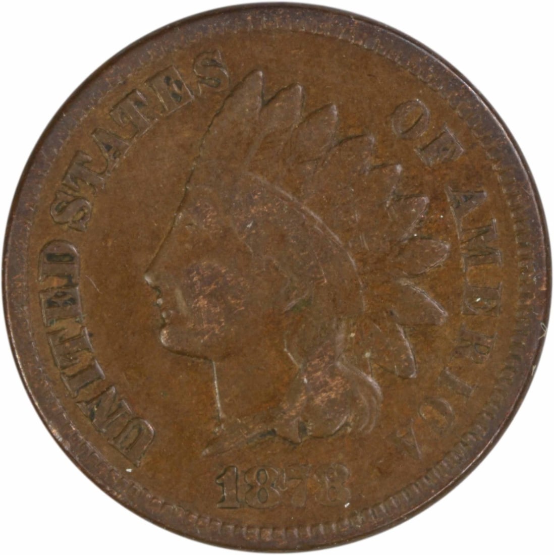 1878 Indian Head Small Cent Philadelphia Fine Grade Uncertified US Coin (1 of 2)