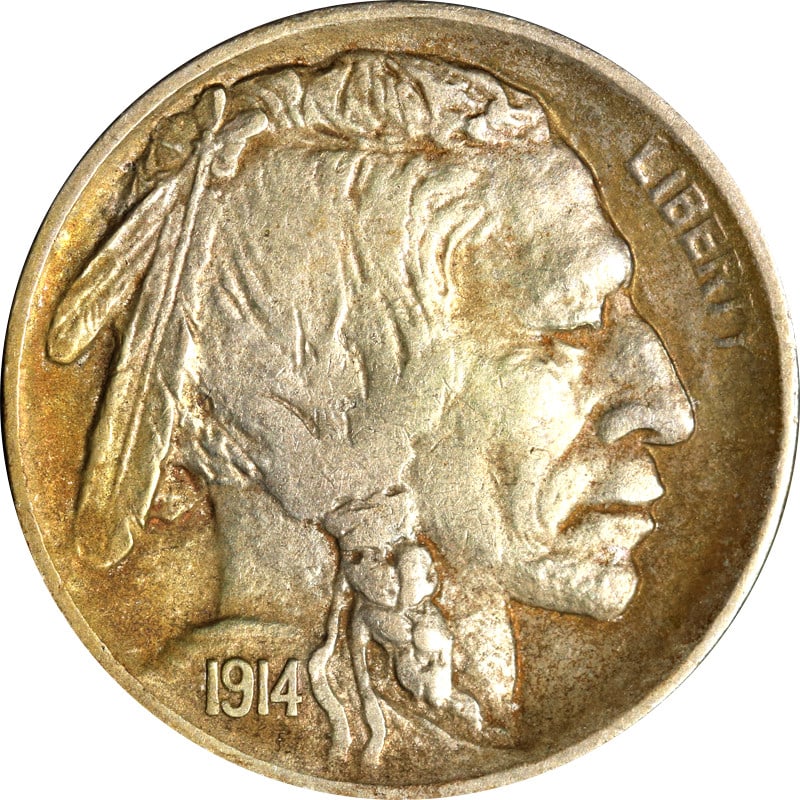 1914 San Francisco Mint Buffalo Nickel United States Circulated: 1914 San Francisco Mint Buffalo Nickel United States Circulated This 1914-S Buffalo Nickel is a circulated coin from the United States, minted in San Francisco in 1914. It is composed of nickel and is