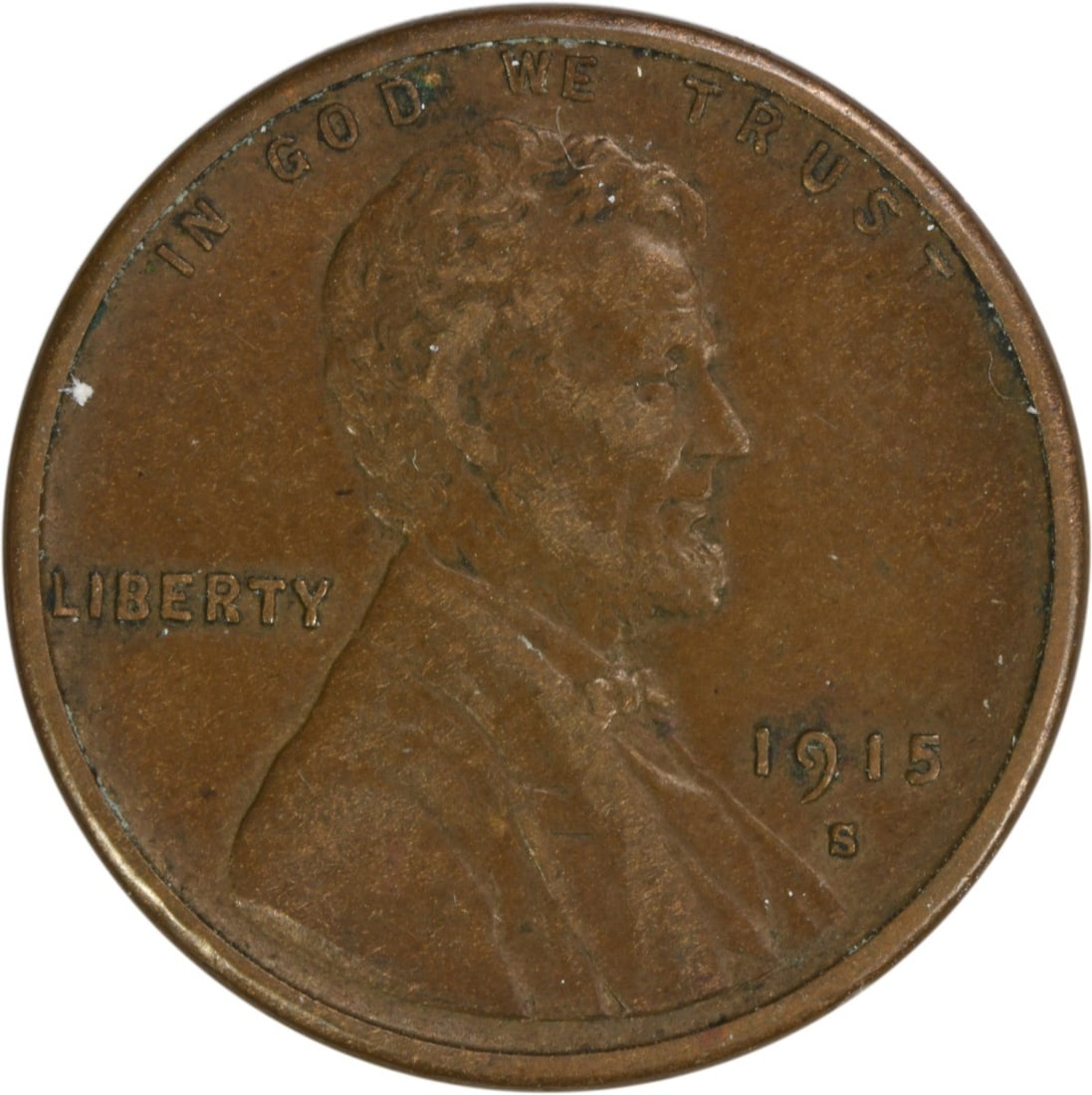 1915-S Lincoln Wheat Cent Copper EF Uncertified Coin: 1915-S Lincoln Wheat Cent Copper EF Uncertified Coin This 1915-S Lincoln Cent is a Choice EF grade coin with a rich copper composition. It features the iconic Lincoln Wheat design and is marked as cir