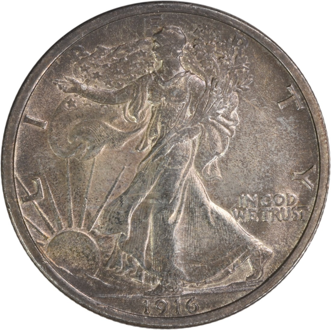 1916 Walking Liberty Silver Half Dollar Choice BU Uncertified: 1916 Walking Liberty Silver Half Dollar Choice BU Uncertified This 1916 Walking Liberty Silver Half Dollar is a stunning example of American coinage, showcasing the iconic Liberty Walking design. Stru