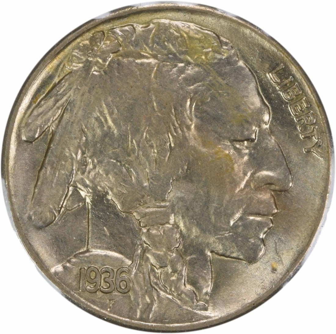 1936 S Mint Buffalo Nickel RPM3 Uncirculated Five Cent Coin: 1936 S Mint Buffalo Nickel RPM3 Uncirculated Five Cent Coin This is a 1936-S/S Buffalo Nickel RPM3 in Choice Brilliant Uncirculated condition. The coin is uncertified and features the S mintmark. It i