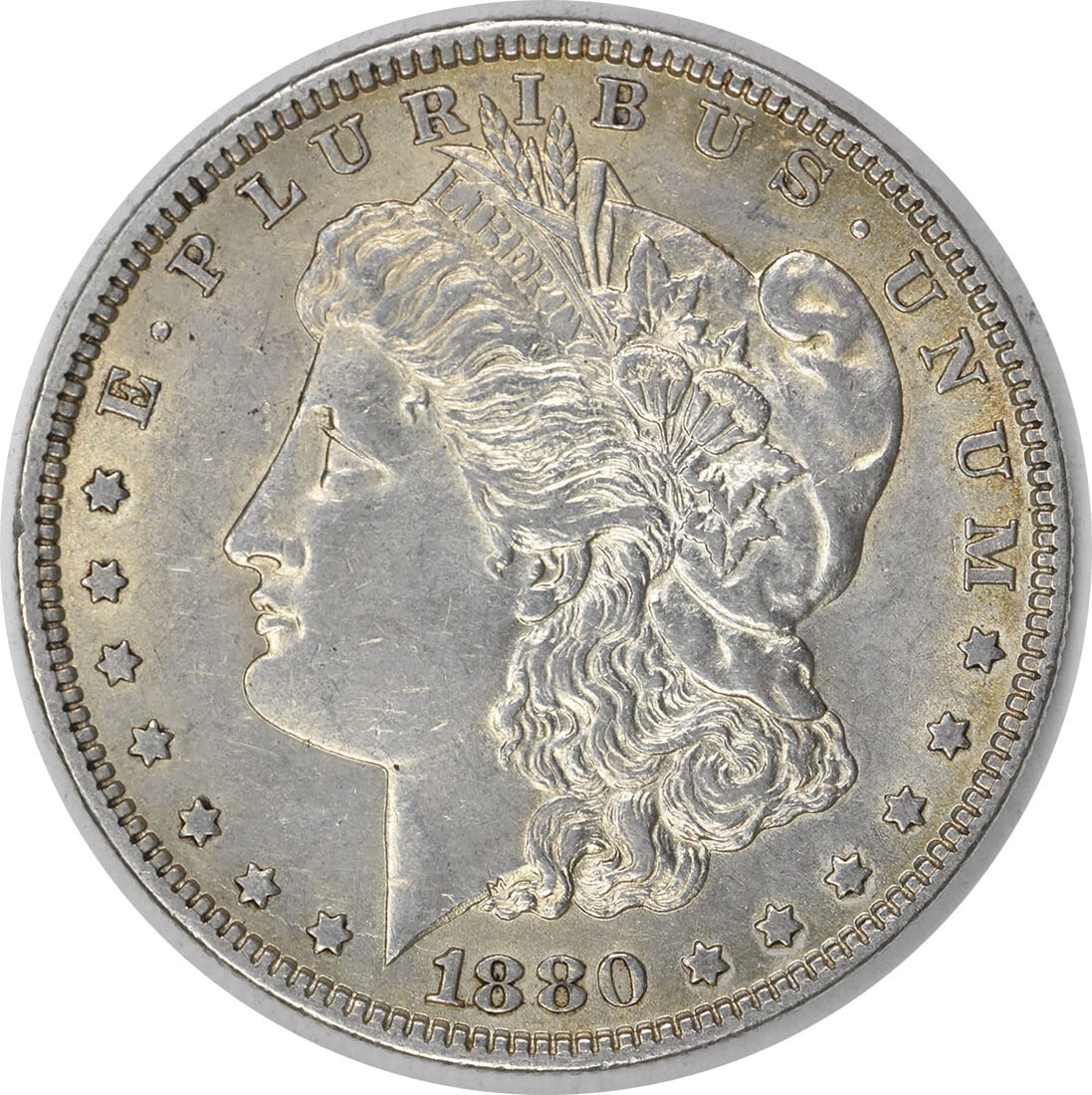 1880-O Morgan Silver Dollar AU Uncertified 90% Silver Coin: 1880-O Morgan Silver Dollar AU Uncertified 90% Silver Coin This 1880-O Morgan Silver Dollar is a stunning piece of American history, featuring a beautiful design by George T. Morgan. It is classified 