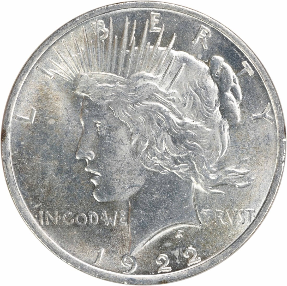 1922 Peace Silver Dollar Choice BU Uncertified Coin: 1922 Peace Silver Dollar Choice BU Uncertified Coin This 1922 Peace Silver Dollar is a stunning example of American coinage, featuring the iconic Peace design. It is uncirculated, graded as Choice Bri