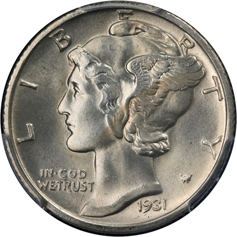 PCGS MS66 1931-D DDO FS-101 Mercury Silver Dime United States Coin: PCGS MS66 1931-D DDO FS-101 Mercury Silver Dime United States Coin This original 1931-D Mercury Dime is an interesting FS-101 DDO variety, graded PCGS MS66. It features nice eye appeal, luster, and a 