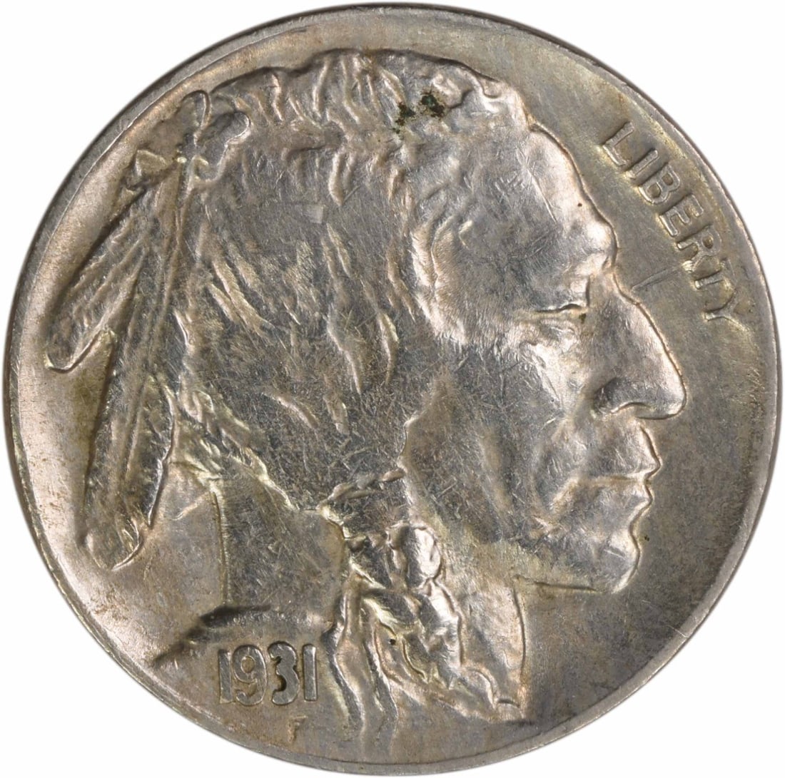 San Francisco 1931 Five Cent Buffalo Nickel Almost Uncirculated Uncertified: San Francisco 1931 Five Cent Buffalo Nickel Almost Uncirculated Uncertified This is a 1931-S Buffalo Nickel from the United States, designed by James Earle Fraser and minted in San Francisco. The coin