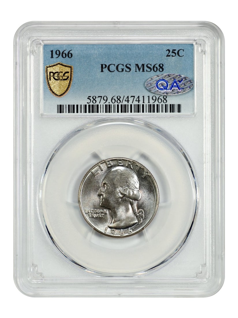 PCGS MS68 1966 Washington Quarter Uncirculated 25C Philadelphia Mint (1 of 4)