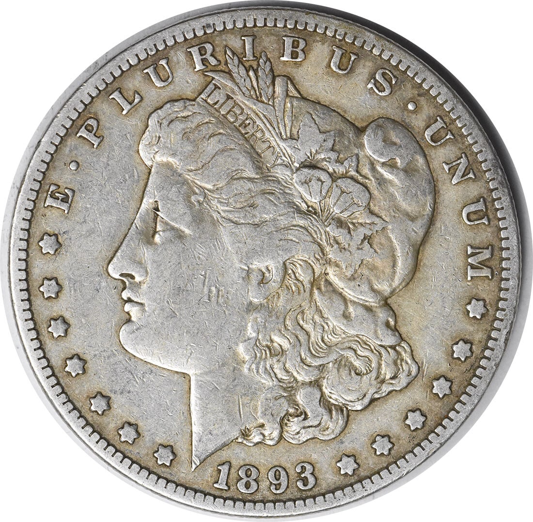1893 Carson City Morgan Dollar VF 90 Percent Silver Uncertified Coin: 1893 Carson City Morgan Dollar VF 90 Percent Silver Uncertified Coin This 1893-CC Morgan Silver Dollar features a composition of 90% silver and 10% copper. Struck at the Carson City Mint, this circula