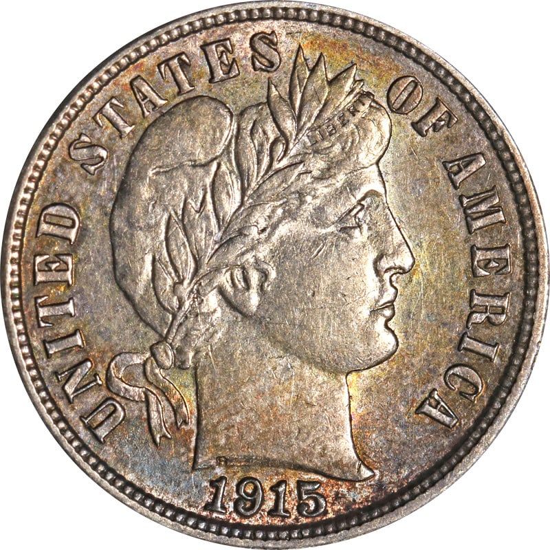 1915 San Francisco Silver Barber Dime United States Coin: 1915 San Francisco Silver Barber Dime United States Coin This 1915-S Barber Dime is a circulated, pre-owned coin from the United States, minted in San Francisco. It is composed of silver with a finene