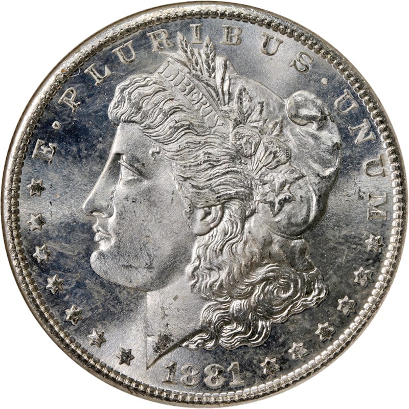 NGC MS66 Morgan Dollar 1881-S CAC Certified Uncirculated Silver Coin: NGC MS66 Morgan Dollar 1881-S CAC Certified Uncirculated Silver Coin This 1881-S Morgan Silver Dollar is certified by NGC with a grade of MS66 and features a CAC sticker, indicating high quality. The 