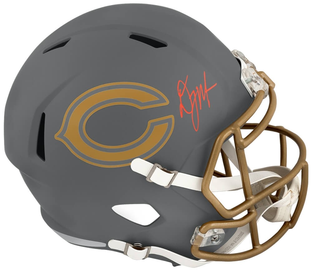 D.J. Moore Signed Chicago Bears Slate Riddell Helmet with COA (1 of 1)