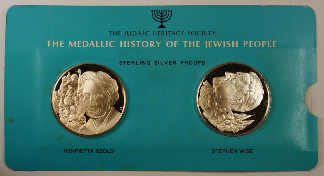 1oz Silver Medal Henrietta Szold Stephen Wise Jewish People History: 1oz Silver Medal Henrietta Szold Stephen Wise Jewish People History This 1oz commemorative medal features Henrietta Szold and Stephen Wise, honoring their contributions to the history of the Jewish pe